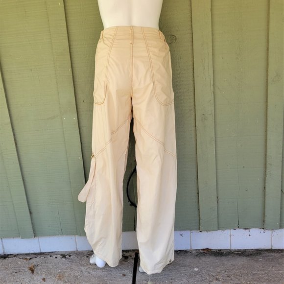 SCHUMACHER Cotton Golden Ivory Cargo Adjustable Pants Medium M - Picture 8 of 8